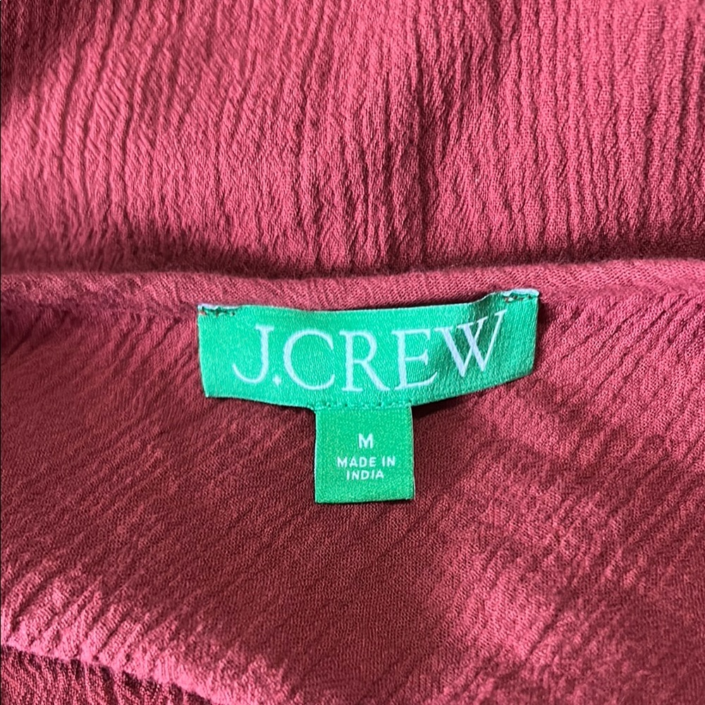 J. Crew Red Maxi Wrap Skirt with Asymmetrical Ruffles size medium - Picture 4 of 4